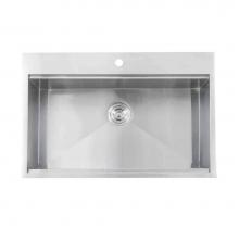 Lenova SS-OT-S33 - Top Mount Single Bowl 33'' x 22'' x 10''