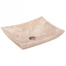 Lenova SV-32 Travertine - Stone Above CounterRectangular Bowl