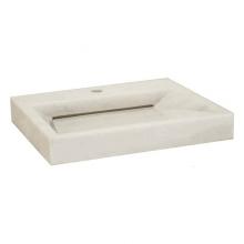 Lenova SV-60 White Marble - Above Counter Single Bowl 22'' x 17'' x 3''