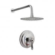 Lenova TPR215BN - 2PC - Shower Set Includes: Shower Head Round 8'' Thermostatic/Pressure Valve Trim Kit -