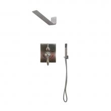 Lenova TPS208BN - 3PC - Shower Set Includes: Shower Head Square 16'' x 4-3/4'' Thermostatic/Pres