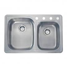 Lenova SS-TM-33920-4H - SS-TM-33920-4H / Drop In Kitchen Sink 33'' X 22'' X 9/8''