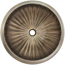 Linkasink BR002 AB - Bronze Small Round Fluted - Antique Bronze