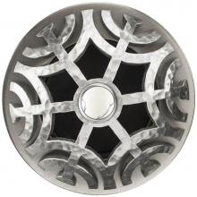 Linkasink D011 SH-SCR03-O - Maze Grid Strainer - Satin Hammered Finish..White Stone Screw, With Overflow