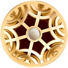 Linkasink D011 SSB-SCR03-N - Maze Grid Strainer - Satin Smooth Brass Coated..White Stone Screw, No Overflow