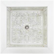 Linkasink MI14 W - Square Floral Mother of Pearl Inlay - Undermount