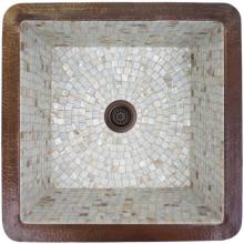 Linkasink V008 DB - Square Mosaics Sink - Dark Bronze