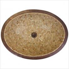 Linkasink V004 WC - Oval Mosaic Large - Weathered Copper