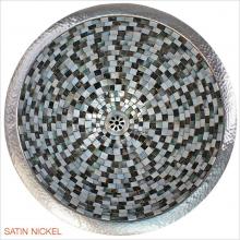 Linkasink V007 DB - Large Round Mosaic Sink - Dark Bronze