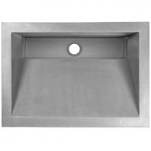 Linkasink AC01UMG - HENRY: Concrete Rectangle Sloped with Grate Recess Sink