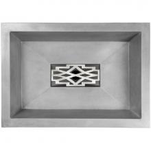 Linkasink AC05DIG-GM008PS - OLIVER: Concrete Rectangle Sink with Grate Recess