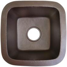 Linkasink BLD105DB - Square w/ 3.5'' Drain Builder's Series Hammered Metal 1.5'' Drain Opening