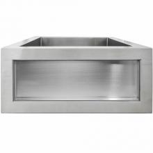 Linkasink C073-3.5SS - Smooth Inset Apron Front Bar Sink - Satin (Price Does Not Inlcude Inset Panel)