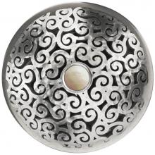 Linkasink D016SH-SCR02-O - Swirl Grid with Mother of Pearl Screw