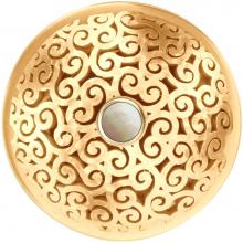 Linkasink D016SHB-SCR02-N - Swirl Grid with Mother of Pearl Screw