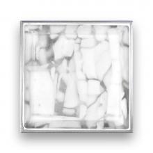 Linkasink VH006SN-05 - 3'' Artisan Glass Prism Vanity Hardware, Small Square with White Tiger Prism