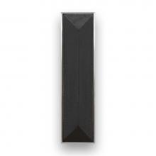 Linkasink VH007SN-04 - 8'' Artisan Glass Prism Vanity Hardware, Small Rectangle with Black Prism