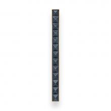 Linkasink VH009SB-04 - 18'' Artisan Glass Prism Vanity Hardware, Large Rectangle with Black Pyramid