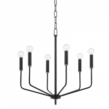 Mitzi by Hudson Valley Lighting H516806-AGB/SBK - Bailey Chandelier