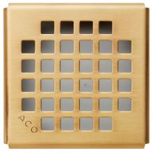 ACO ShowerDrain 143128 - 4x4 PointDrain Satin Brass