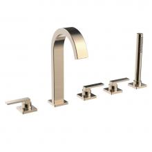 Speakman SB-2533-BBZ - Speakman Lura 5-Hole Roman Tub Faucet with Platform Lever Handles BBZ