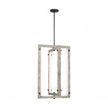 Nuvo 62/1551 - Alta - LED Pendant - Black with Gray Wood Finish