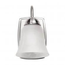 Nuvo 62/1567 - 8 Watt; LED 1 Light Vanity Fixture; 3000K; Brushed Nickel with Alabaster Glass