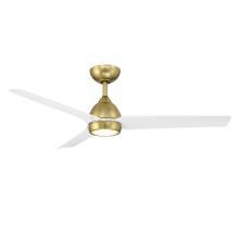 WAC Smart Fan Collection F-001L-SB/MW - Mocha Soft Brass/Matte White With Luminaire