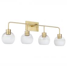 Quorum 532-4-180 - Lacy 4 Light with Layered White Glass |Aged Brass