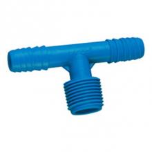 LASCO Fittings 3100005 - 1/2 Tee, Dbl Helix X Mipt, Blue Twister