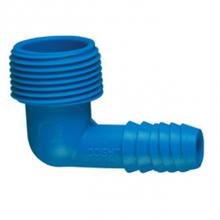 LASCO Fittings 3300007 - 3/4 Elbow, Mipt X Double Hlix, Blue Twister