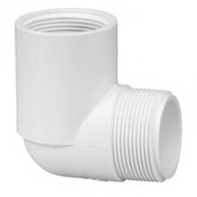 LASCO Fittings 412007 - 3/4 Pvc Mpt X Fpt 90 Degrees Street Elbow