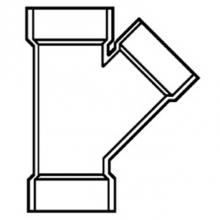 LASCO Fittings ABS600020 - ABS-DWV Wye, ALL HUB, 2