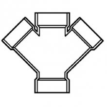 LASCO Fittings ABS611040 - Abs Dwv 4 Dbl Wye Hxhxhxh